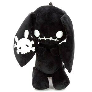 SPOOKYVILLE CRITTERS Naughty Bunny Black Plush Backpack
